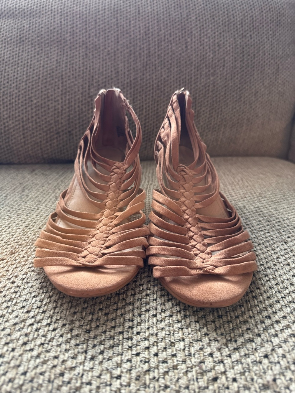 torrid Braided Strappy Sandals in Tan